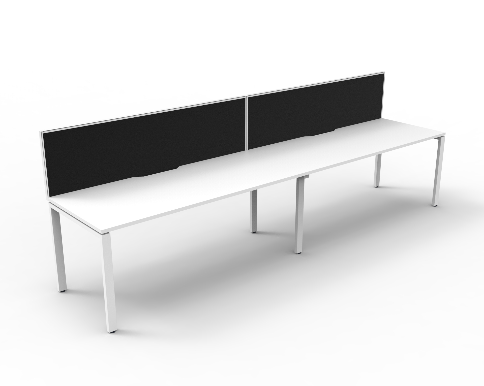 Profile 2 Person Single Sided Workstation - With Screen